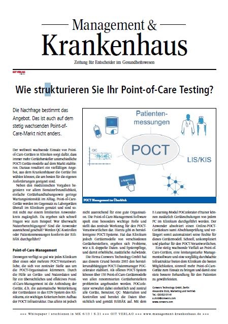 Wie strukturieren Sie Ihr Point-of-Care Testing?