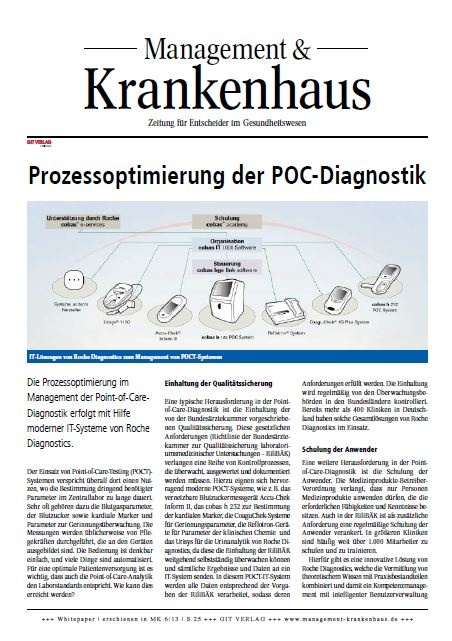Prozessoptimierung der POC-Diagnostik