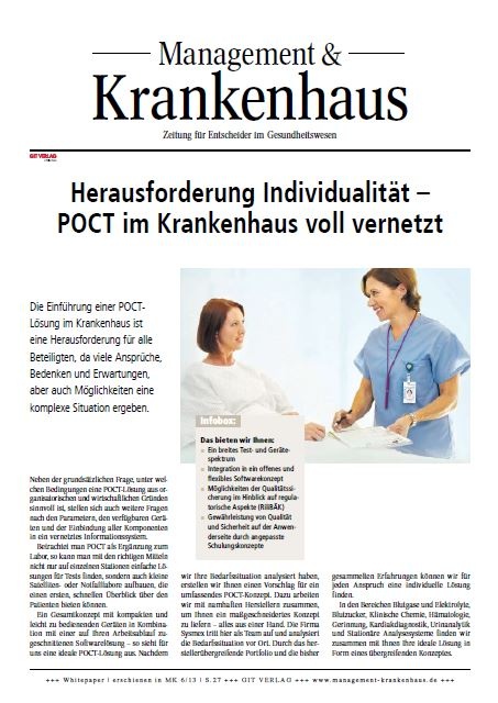 Herausforderung Individualität – POCT im Krankenhaus voll vernetzt