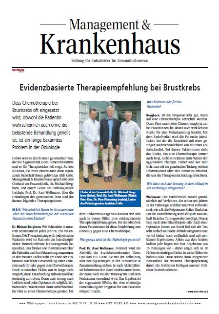 Evidenzbasierte Therapieempfehlung bei Brustkrebs