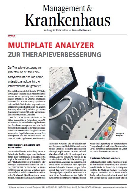 Multiplate Analyzer zur Therapieverbesserung