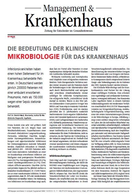 Die Bedeutung der Klinischen Mikrobiologie für das Krankenhaus
