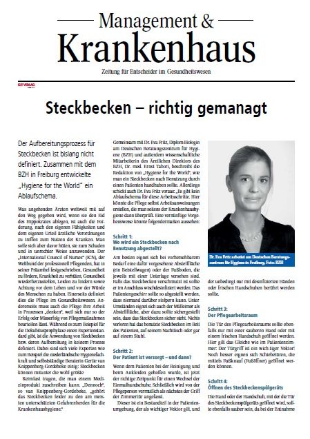 Aufbereitungsprozess für Steckbecken – richtig gemanagt