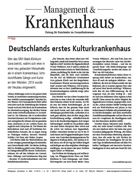 SRH Wald-Klinikum Gera: Deutschlands erstes Kulturkrankenhaus