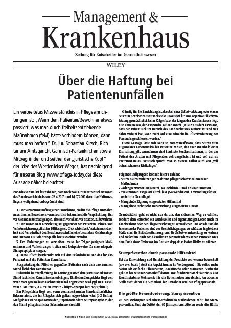 Whitepaper: Über die Haftung bei Patientenunfällen