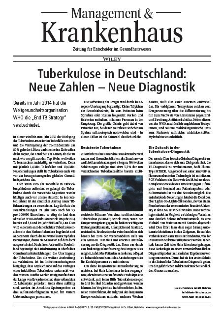 Tuberkulose in Deutschland: Neue Zahlen – Neue Diagnostik