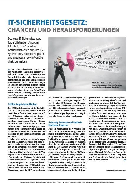 Das neue IT-Sicherheitsgesetz fordert Betreiber „Kritischer...