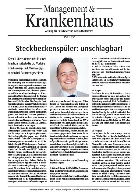 Studie: Steckbeckenspüler sind unschlagbar