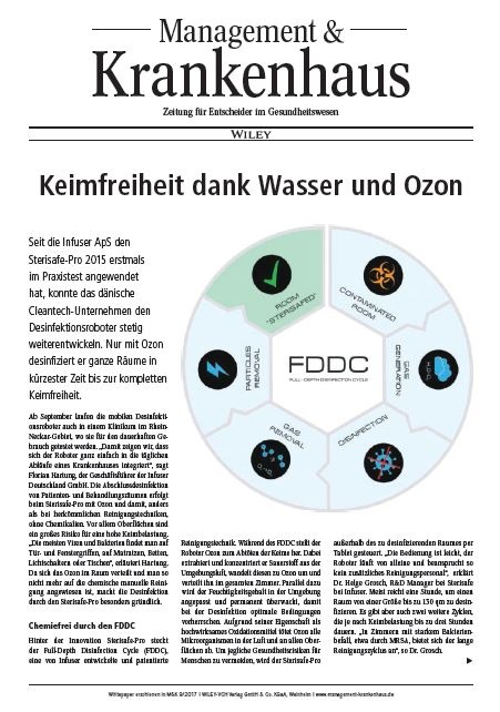 Keimfreiheit dank Wasser und Ozon