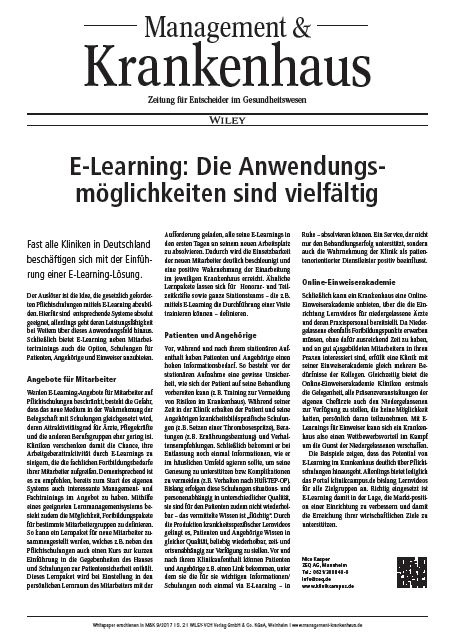 E-Learning: Die Anwendungsmöglichkeiten sind vielfältig.