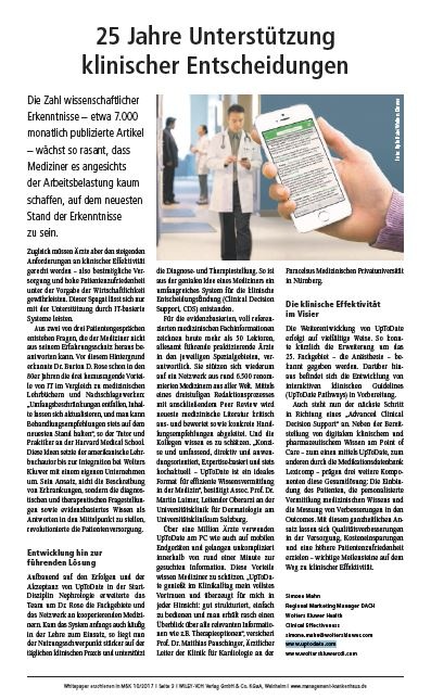 25 Jahre Unterstützung klinischer Entscheidungen