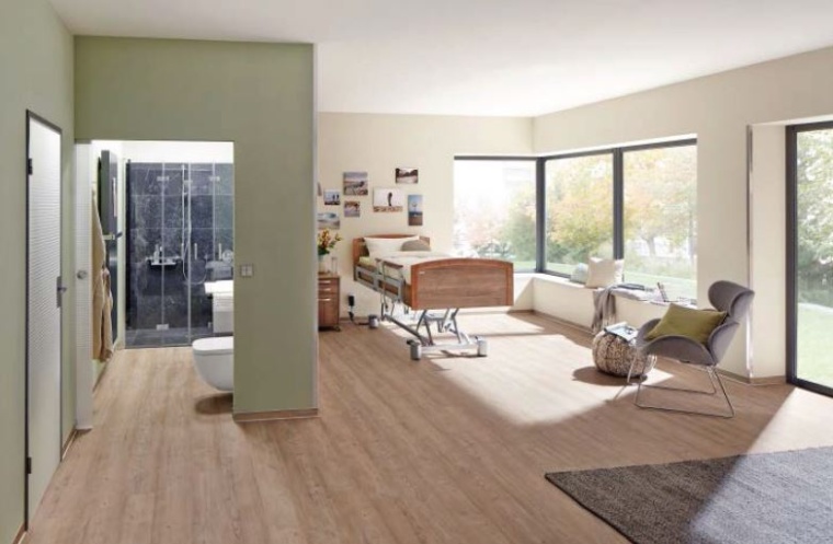 LVT-Designbodenbelag im Pflegebereich - Praktisch und schön