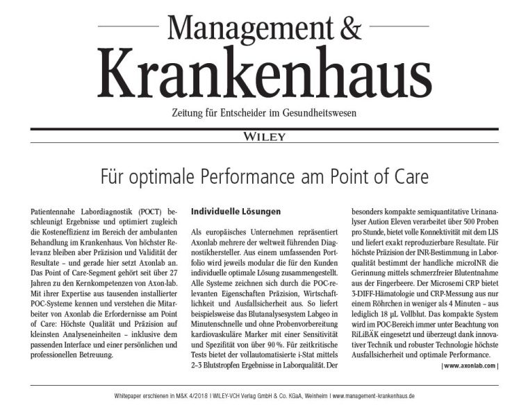 Für optimale Performance am Point of Care