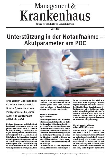 Unterstützung in der Notaufnahme –Akutparameter am POC