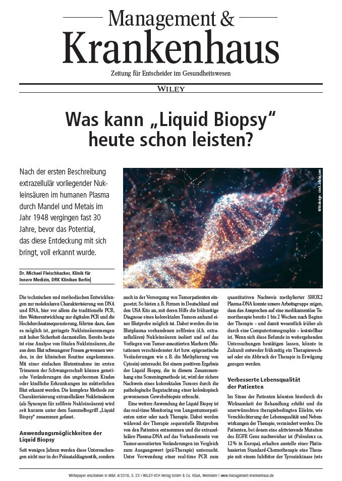 Was kann „Liquid Biopsy“ heute schon leisten?