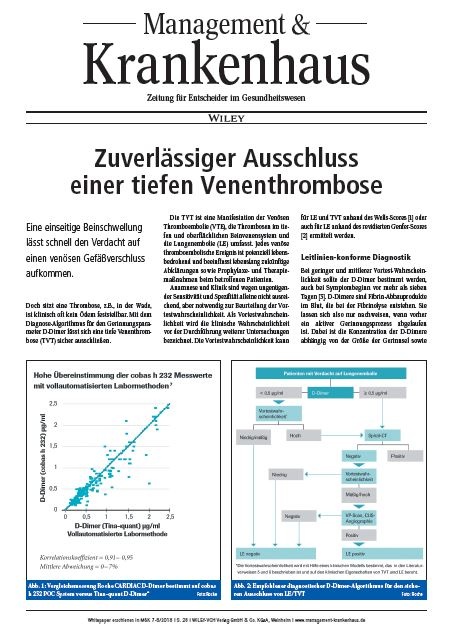 Whitepaper: Zuverlässiger Ausschluss einer tiefen Venenthrombose