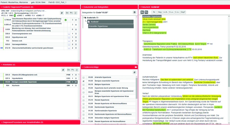 Benutzeransicht ID clinical context coding