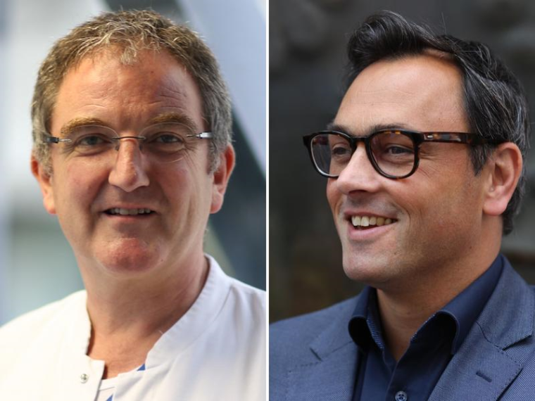 Prof. Dr. Steffen Weber-Carstens (l.) und Prof. Dr. Christian Karagiannidis...