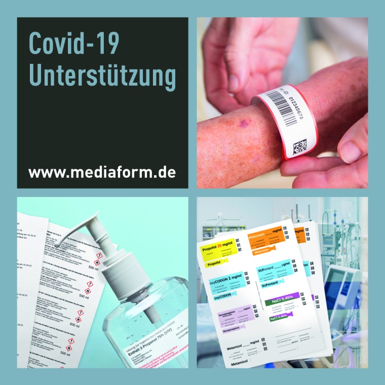 Mediaform-Produkte zur Covid-19 Unterstützung Foto: Mediaform