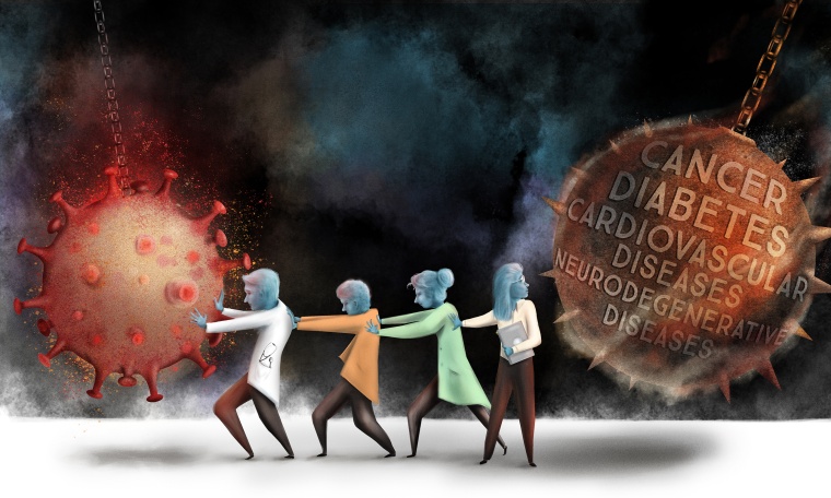 Die gleichzeitige Bekämpfung der COVID-19 Pandemie und der großen...