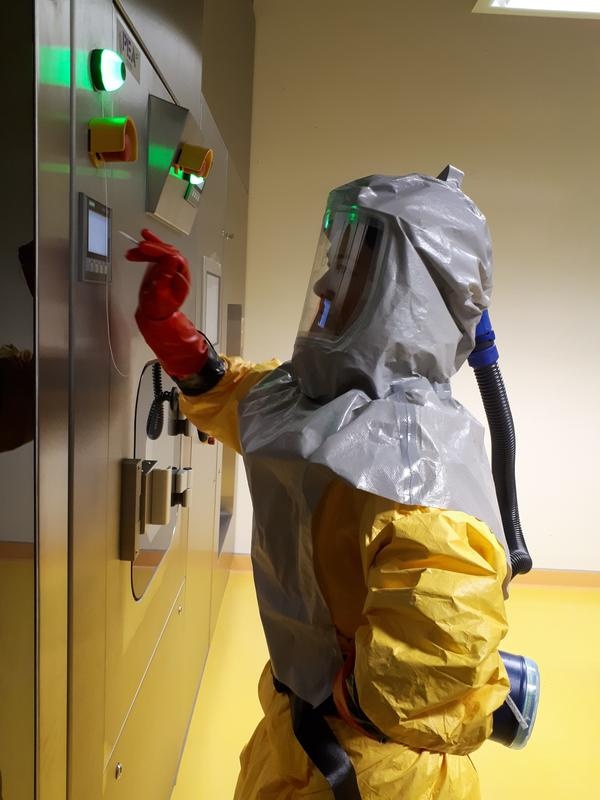 acib-Coronaforschung im BSL3-Hochsicherheitslabor an der Med Uni Graz. Foto:...