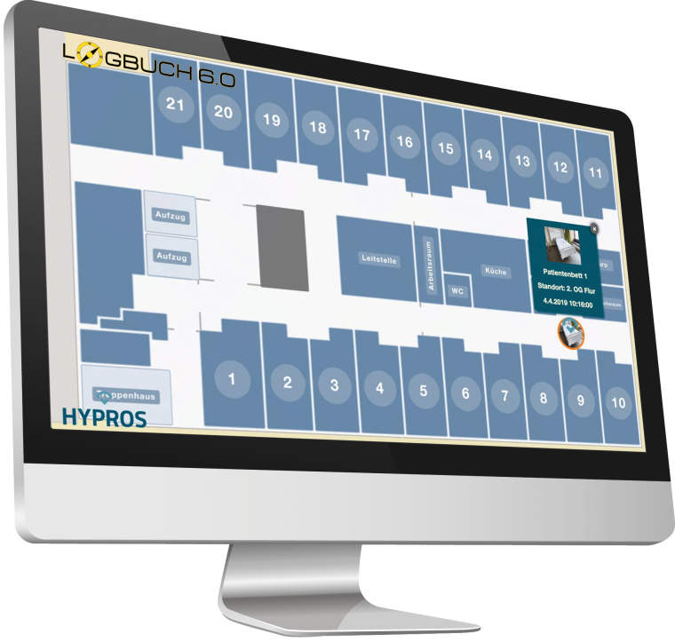 Wo befindet sich ein aufbereitetes Bett? Mittels Echtzeit-Ortung sind Standort...