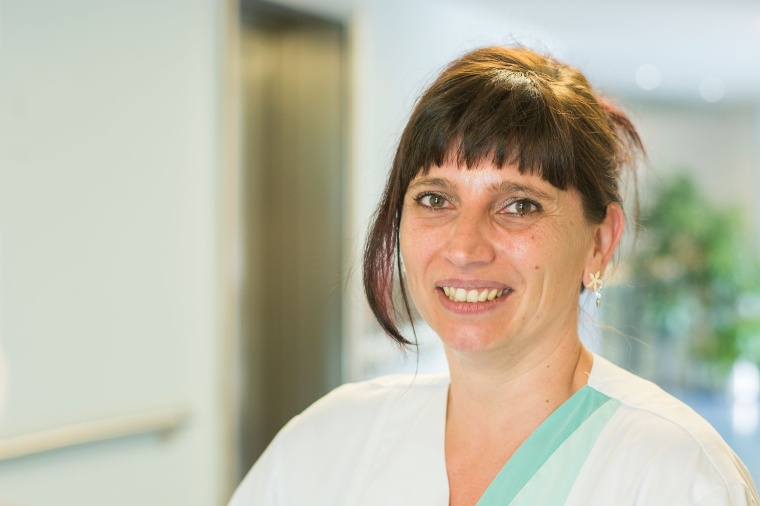 Hygienefachkraft Mandy Spehala ist seit Wochen Tag und Nacht im Einsatz beim...