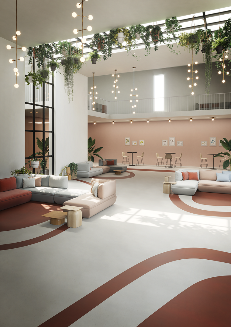 Linoleum-Kollektion mit neuen Farben und Oberflächen-Vergütung