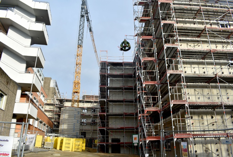 Guter Baufortschritt: Die Infektionsstation am Klinikum Itzehoe soll Ende 2021...