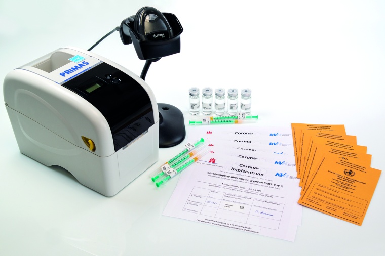 Scan-to-Print-Lösung für das Hamburger Impfzentrum Foto: Mediaform