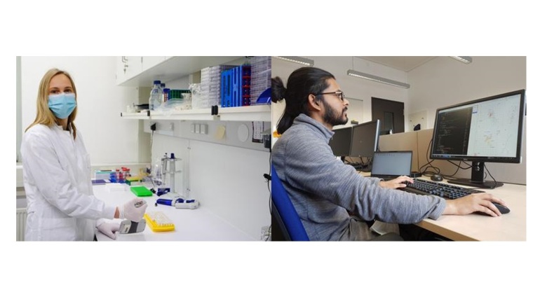 Dr. Dorothea Bankwitz (l.), Erstautorin der Studie, hat die Arbeiten im Labor...