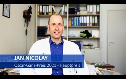 Prof. Dr. med. Jan Nicolay bei der Verleihung des Oscar-Gans-Preises im Rahmen...