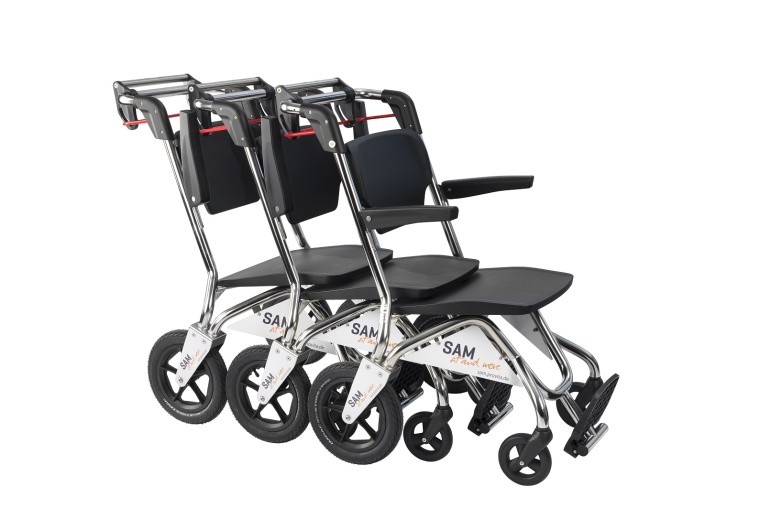 Komfortabel, sicher und hygienisch: Der Transfer-Stuhl „Sam“ von Provita....