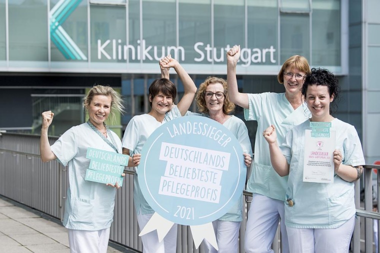 Das Team der Frühchenstation (Neonatologische Intensivstation) im Klinikum...