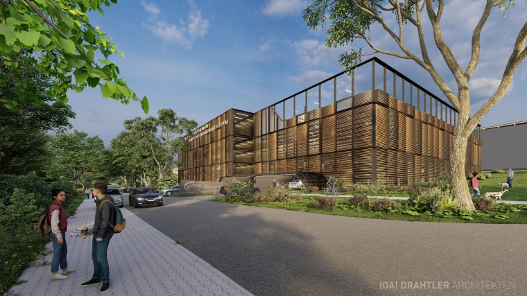 Parkhaus Knappschaftskrankenhaus. Copyright: Drahtler Architekten