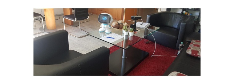 Mithilfe der auf dem Tisch aufgebauten Kamera für die Mimik- und Gestikanalyse...