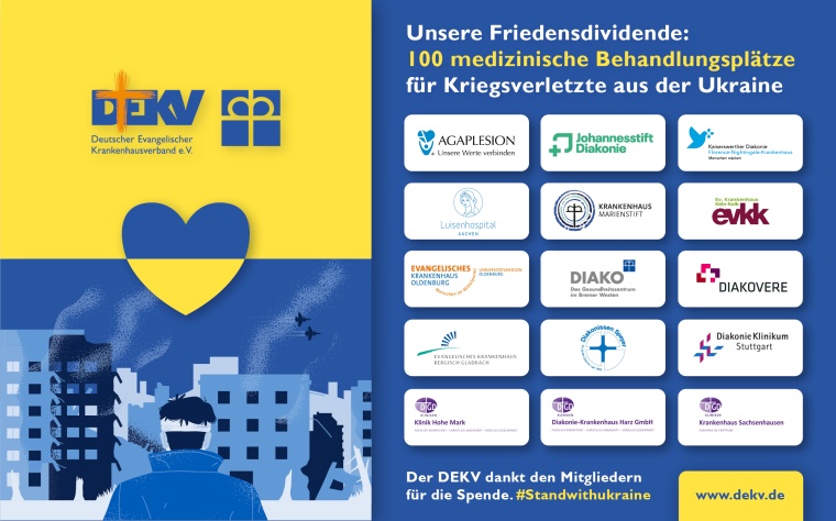 Mitglieder des Deutschen Evangelischen Krankenhausverbandes spenden 100...