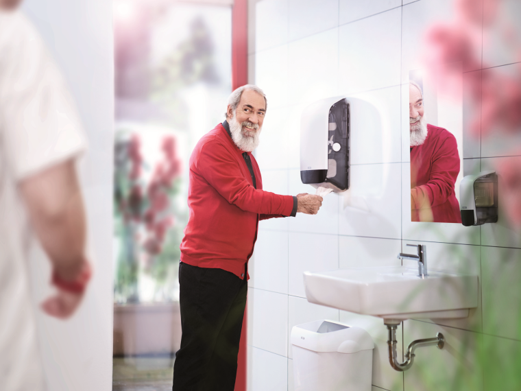 Einfache Papierentnahme, auch bei degenerativen Erkrankungen.