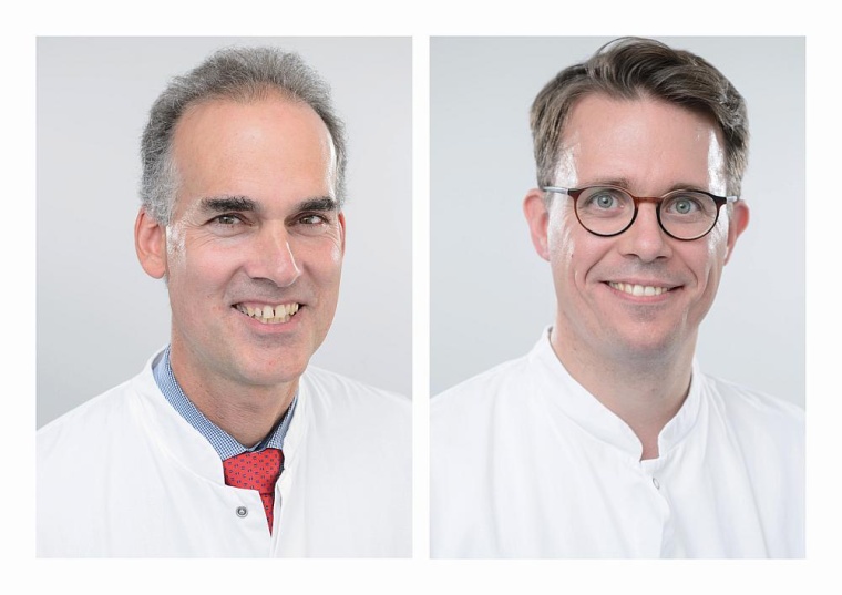 Martin Fassnacht (links) und Timo Deutschbein vom Uniklinikum Würzburg leiten...