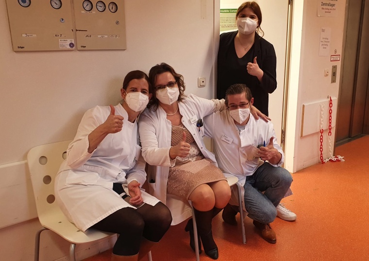 Das Hygieneteam der Paracelsus Klinik Langenhagen freut sich über die...