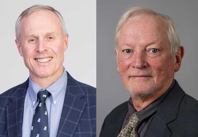 David G. Schatz (links) und Frederick W. Alt (rechts) werden mit dem Paul...