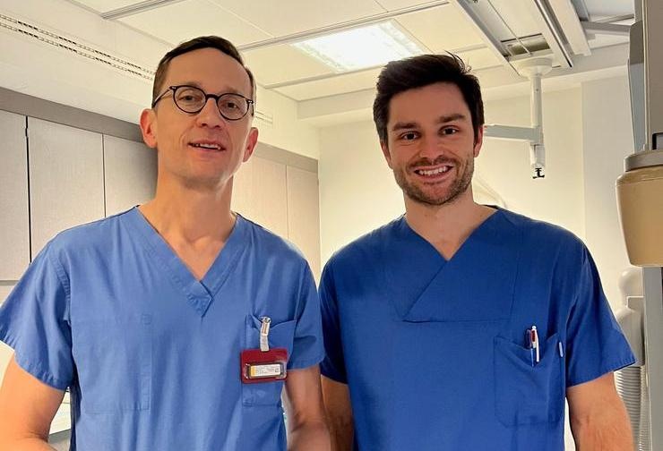 Studienleiter Prof. Dr. Joachim Ehrlich (li.), Chefarzt der Kardiologischen...