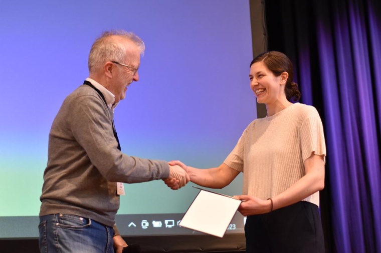 Dr. Inga Hochheiser bei der Preisverleihung in Mosbach im März 2023. Foto: GBM