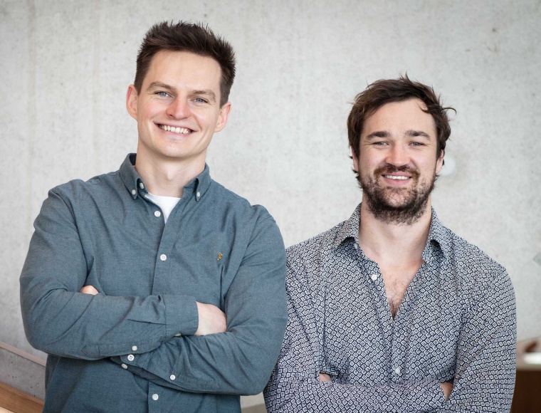 Pioneer Fellow Paulius Viskaitis (l.) und Dane Donegan haben ein neues...