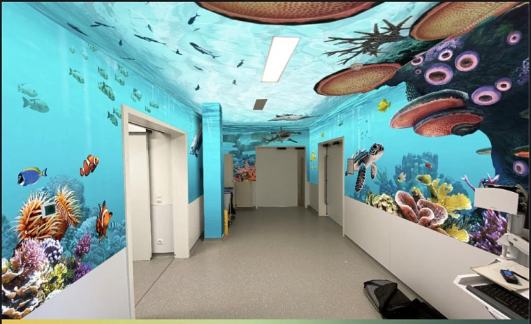 Visualisierung des neuen Aufwachraums und der OP-Schleuse im...