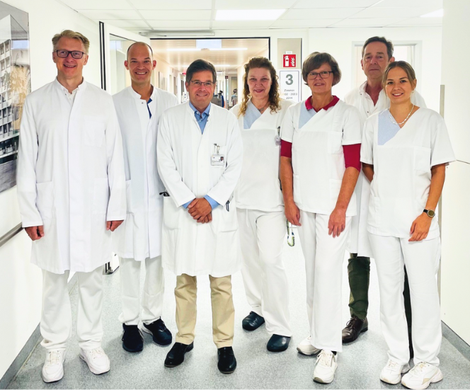 v.l.n.r.: Prof. Dr. Marc Horlitz (Chefarzt Kardiologie), Priv.-Doz. Dr. Dennis...