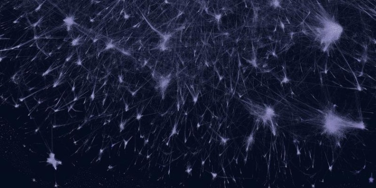 Ein Schnappschuss des interaktiven Netzwerkes „Protein Universe Atlas“....