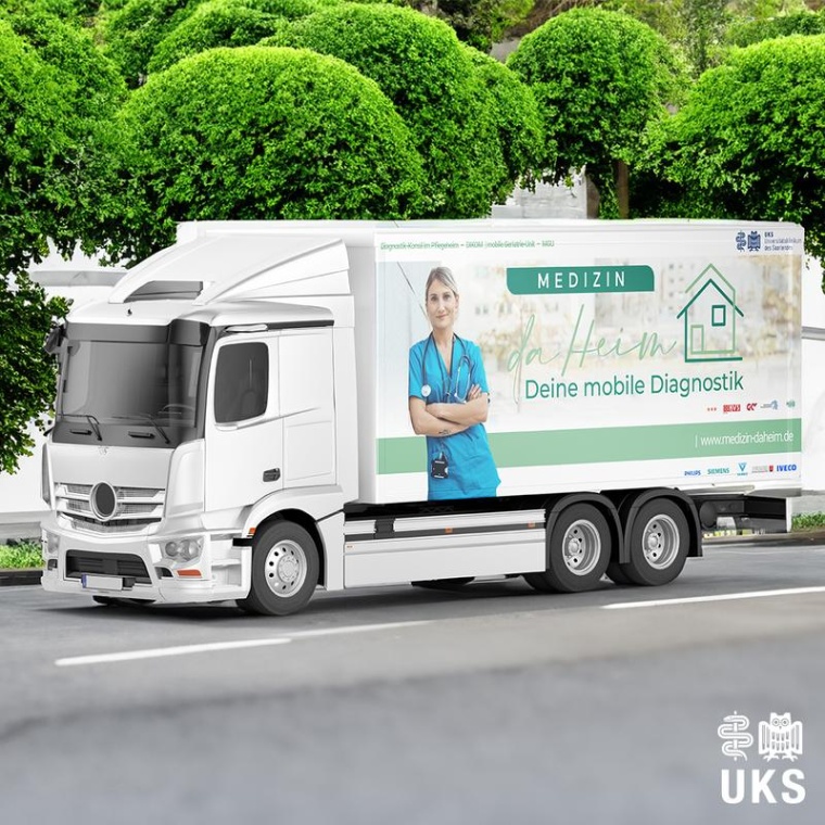 So ungefähr wird die Mobile Geriatrie Unit aussehen. Modellskizze: Team...