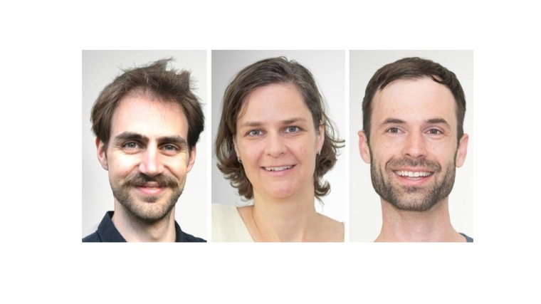 Die Bonner Forschenden Jannik Boos, Prof. Kerstin Ludwig und Dr. Axel Schmidt...