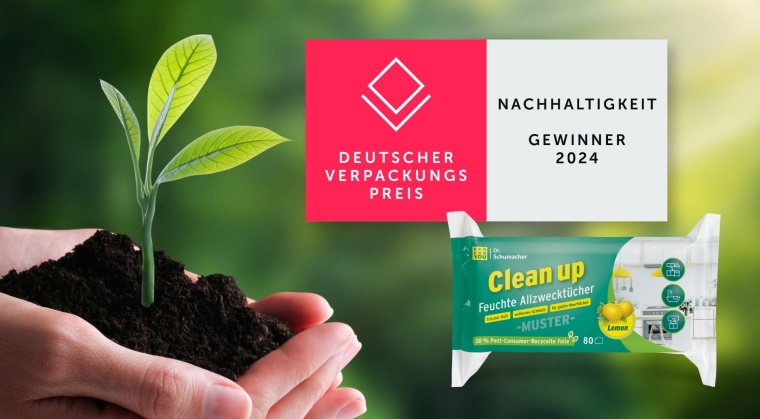 Dr. Schumacher gewinnt Deutschen Verpackungspreis Nachhaltigkeit 2024 Foto: Dr....